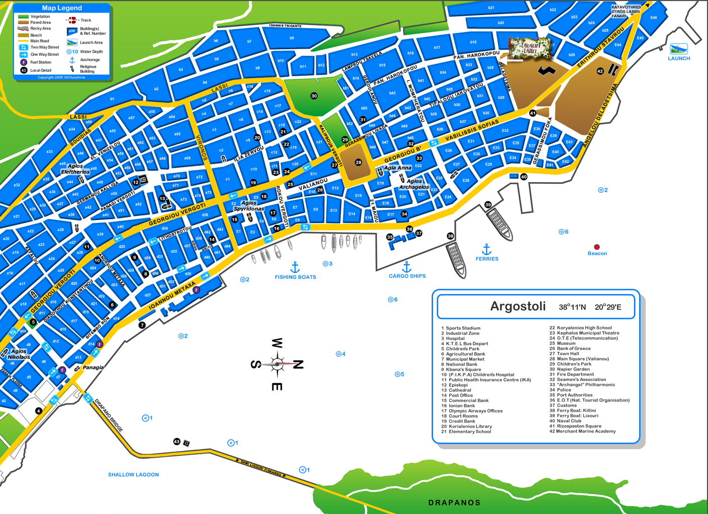 argostoli tourist map